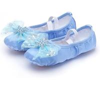 Chaussures de Ballet, Chaussures de Pointe, Chaussures d'exercices de Ballerine for Enfants, Pantoufles de Danse for Filles, Tout-Petits et Femmes.(Ice Blue,23)