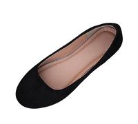 Chaussures de ballet décontractées et confortables à bout rond pour femme - Légères, respirantes et confortables - Chaussures plates classiques à enfiler - Pour le travail et les vacances, Noir , 40