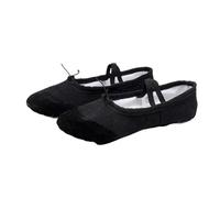 Chaussures De Ballet Fille Enfants Pantoufles Danse Toile Professionnelle Semelle Souple Filles Femmes Yoga Gym Danseur(Black,36)