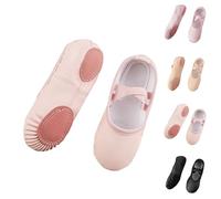 Chaussures de ballet pour enfants - Pratiques - Basiques - Ultra légères - Respirantes - Confortables - Flexibles - Pour l'intérieur - Chaussures de gymnastique artistiques pour la danse, la