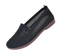 Chaussures de ballet pour femme en maille ajourée - Chaussures plates d'été décontractées peu profondes et antidérapantes - Légères et respirantes - Pour la marche, la course à pied, les fêtes