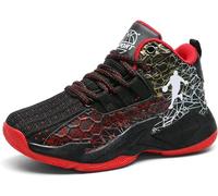 Chaussures de Basket-Ball pour Enfants Garçon Basketball Chaussures Baskets Mode Léger et Confortable Garçon Chaussures Baskets de Sport Course Sneaker (EMJ-A36, 38EU)