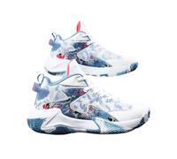 Chaussures de basket-ball pour homme - Respirantes et rembourrées - Légères et résistantes à l'usure - Pour le sport, la gym, la course à pied - Blanc et bleu - Taille 36, Blanc Bleu 39, Medium