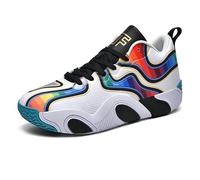 Chaussures de Basket Unisexe Amorties Respirant Antidérapant Sneakers Sport(White,39 EU)