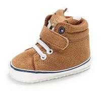 Chaussures de Bébé, LuckyGirls Bébé Filles Garçons Lace-Up Chaussures de Berceau Prémarcheur Semelles Douces Espadrilles Chaussures Bébé en Toile - Coton - 0~18 Mois (Âge: 0~6 Mois, Kaki)