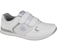 Chaussures de bowling en herbe Dek Drive pour hommes avec fermeture velcro, style sneaker DF950 (42 EU) (Blanc/Gris)