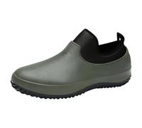 Chaussures de Chef pour Hommes avec Couvre Orteils pour Le Travail, Chaussures décontractées la de Couleur Unie Chaussette Pantoufle Enfant (Green, 41)