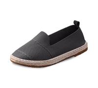 Chaussures de course à pied pour femme - Confortables - Plates - À enfiler - Pour le quotidien - Semelle en tricot respirante - Parfait avec un jean - Pour toutes les saisons - Bout fermé, gris, 42 EU