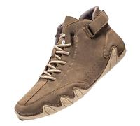 Chaussures de course à pied respirantes pour homme - Chaussures décontractées à lacets confortables - Semelle épaisse zéro chute - Coussinets métatarsiens, kaki, 40 2/3 EU