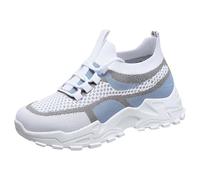 Chaussures de course à plateforme épaisse pour femme - En maille respirante - Orthopédiques - Confortables et légères - Soutien de la voûte plantaire - Mousse à mémoire de forme - Antidérapantes