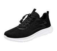 Chaussures de course d'été larges pour homme, légères, antidérapantes, respirantes en maille, baskets décontractées pour extérieur, intérieur, gym, athlétisme, tennis, jogging, Noir , 39 2/3 EU