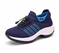 Chaussures De Course Femmes Chaussures De Marche Orthopédiques Diabétiques Hallux Valgus Chaussures Légères Respirantes Plateformes De Formation, Chaussures De Jogging En Extérieur.,Blue-41.5 EU