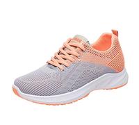 Chaussures de course légères pour femme - Avec lacets - Baskets décoratives - Respirantes - Chaussures de tennis confortables - Chaussures de jogging douces et antidérapantes - Pour tous les jours