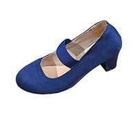 Chaussures de course pour femme - En velours - Avec lanières - Élégantes - Avec lanières - Pour mariage, fête de la bière et fête - Chaussures d'affaires pour l'été, bleu, 42 EU