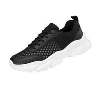 Chaussures de course pour femme - Respirantes - En maille - Ergonomique - Chaussures de jogging confortables - Chaussures de course sur route - Chaussures de fitness - Chaussures d'extérieur, Noir