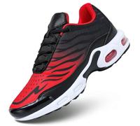 Chaussures de course pour homme Air Low Top Chaussures de basket-ball tendance Tennis Sport Fitness Cross Baskets, Rouge, 39 2/3 EU