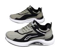 Chaussures de course pour homme - Contraste dynamique - Chaussures athlétiques décontractées pour la marche quotidienne, la gym, l'entraînement, les loisirs, la rue urbaine et quotidienne, Vert, 38 EU