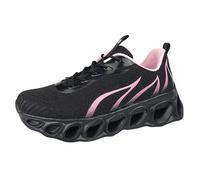 Chaussures de course pour homme en maille respirante avec soutien de la voûte plantaire, chaussures de fitness, chaussures de marche légères et confortables pour l'entraînement en plein air, Noir , 39