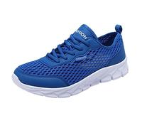 Chaussures de course pour homme en maille respirante avec soutien de la voûte plantaire, mousse à mémoire de forme, antidérapantes, légères, orthopédiques à lacets, baskets basses à coussin épais