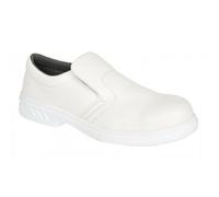 Portwest Mocassin S2, Couleur: Blanc, Taille: 36, FW81WHR36