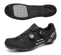 Chaussures De Cyclisme pour Hommes Et Femmes, Chaussures De Vélo Respirantes Et Antidérapantes Baskets Cyclisme sur Route en Extérieur Ainsi Qu'aux Cours De Spin en Salle-Black||Numeric_38
