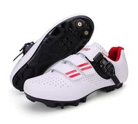 Chaussures De Cyclisme Pour Hommes Et Femmes Chaussures De VTT Respirantes Pour Hommes Baskets De Vélo Confortables Et Antidérapantes Chaussures De Vélo D'intérieur Et D'extérieur-White-1||numeric_36