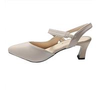 Chaussures de danse à talons hauts pour femme pour mariage, fête, robe, haute mode, sandales sexy à talons hauts, allez-y, Blanc., 39 EU