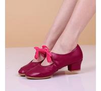 Chaussures De Danse Chaussure Latine Femme Talon Demi Pointe Confortable Ballerines Fille Basket Noire Chaussons Noir Voyage Pliable Enfant Sandales Claquettes Chausson Rose Vif 35