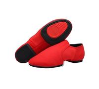 Chaussures de Danse Classiques Souples, Ballet Shoes Canvas Rubber Sole Women Adult Jazz Yoga Dance Multicolor Multiple Sizes(Red Rubber,44)