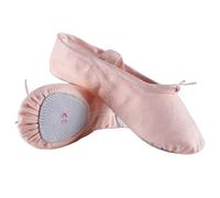Chaussures de Danse Classiques Souples, Ballet Slippers for Women Child Adult Canvas Flats Multicolor Multiple Sizes(Beige,34 EU)