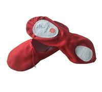 Chaussures de Danse Classiques Souples, Ballet Slippers for Women Child Adult Canvas Flats Multicolor Multiple Sizes(Red,25 EU)
