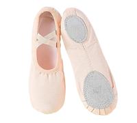 Chaussures de Danse Classiques Souples, Canvas Ballet Slippers for Women Soft Sole Dance Shoes Multicolor Multiple Sizes(Beige,39 EU)