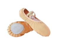 Chaussures de Danse Classiques Souples, Canvas Ballet Slippers for Women Soft Sole Dance Shoes Multicolor Multiple Sizes(Tan,27 EU)