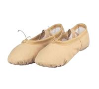 Chaussures de Danse Classiques Souples, Soft Cotton Canvas Ballet Slippers for Young Dancers, Multicolor, Multiple Sizes(Lightan,34 EU)