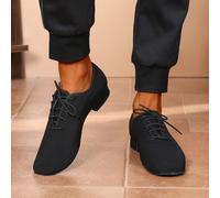 Chaussures de danse de bal d'intérieur noires pour hommes, semelle épaisse, talon bas, matériau doux et respirant, chaussures de compétition de danse de norme nationale CN39,CN40,CN41,CN42,CN43,CN44,C