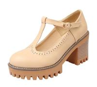 Chaussures de danse élégantes à talons hauts pour femme, Beige K18, 36 EU