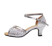 Chaussures de danse élégantes pour femme avec talon bas, standard latin, bout ouvert, découpes confortables, chaussures de travail, chaussures de mariage pour mariage, fête de la bière et fête, S