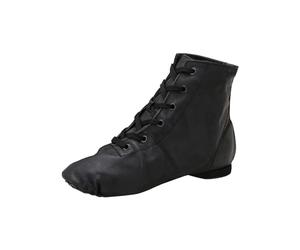 Chaussures de danse en polyuréthane pour enfants avec semelle souple - Chaussures de danse jazz - Chaussures de danse tendance pour l'école - Saison 1 - Courtes, Noir , 38 2/3 EU