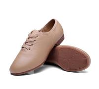 Chaussures de Danse Femme Confortable Cuir Lacets Jazz Moderne Latine Chaussure Talons Bas Répétitions Country