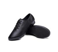 Chaussures de Danse Femme Confortable Cuir Lacets Jazz Moderne Latine Chaussure Talons Bas Répétitions Country