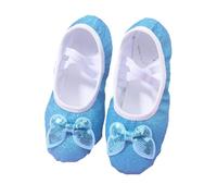 Chaussures de Danse Fille Semelle Scindée Demi Pointe Danse Classique Canvas Chausson Ballet Fille pour la Performance, la Gymnastique