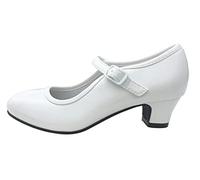 Chaussures de Danse Flamenco avec différentes Tailles de Fille à Femme. Belle Couleur Blanc Taille 30