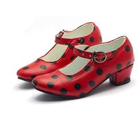 Chaussures de Danse Flamenco avec différentes Tailles de Fille à Femme. Rouge 41 EU Étroit