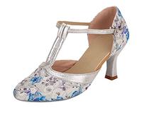 Chaussures De Danse Heels Chaussons Jazz Compétition Nationale Fille Enfant Basket Femme Noir Chausson Conservatoire Avancé Ballerines Ballerine Salon Escarpins Bleu-A 40