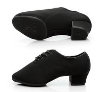 Chaussures de danse homme Chaussures De Danse Latine For Hommes Et Garçons, Salon, Tango, Salsa, Talons 3,5/5 Cm Latin dance shoes man(Black-2R 4cm,41 (25.5cm))