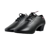 Chaussures de danse homme Chaussures De Danse Latine Noires À Talons Bas For Hommes, Salon, Tango, Salsa, Rumba Latin dance shoes man(27)