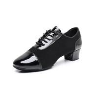 Chaussures De Danse Homme Chaussures de Danse Modernes for Hommes, Semelle en Caoutchouc Souple, Daim Option, Grande Taille 46, Chaussures Latines Jazz Tango(44)