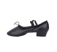 Chaussures de Danse Jazz Femmes Filles Salsa Chaussures de Danse Latine Pratique Ballet Salle de Bal Tango Chaussure professeurs Professionnels Baskets de Danse(Leather Black,6)