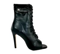 Chaussures de Danse Jazz Noires for Filles, Bottes Latines fête for Salle Bal for Femmes, Chaussures scène à Talons Modernes Semelles Souples pour Femme(Heel 9cm Rubber Sole,38)