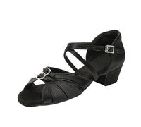 Chaussures De Danse Latine Chaussures de Danse for Filles et Femmes, Chaussures Latines for Salle Bal, Tango Moderne, for Spectacle, Sandales Salsa, Talon 3.5CM(Black,34 (22cm))